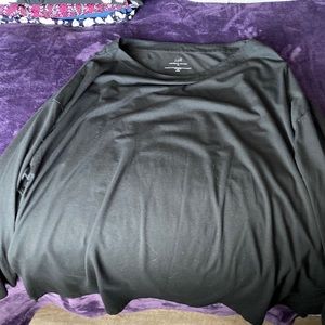 J Jill boat neck black long sleeves tee